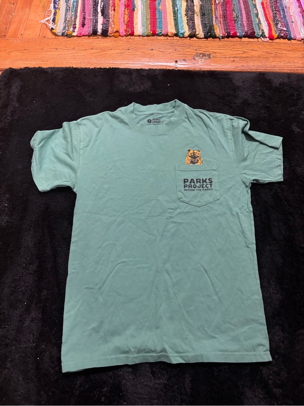 Parks Project Teal Short-Sleeve Pocket Tee with Bear Graphic